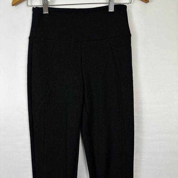 Spanx Assets Ponte Leggings Women's Small Black Front‎ Leg Seams - Picture 2 of 5